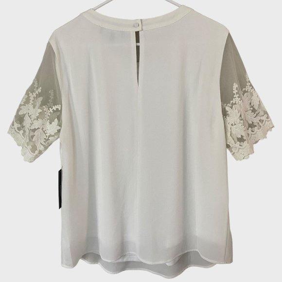 Lulu's Lisa Marie White Embroidered Top Women's Size XL White Lace Crochet New - Picture 3 of 14